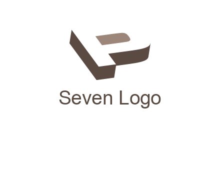 negative spacing 3D letter P 