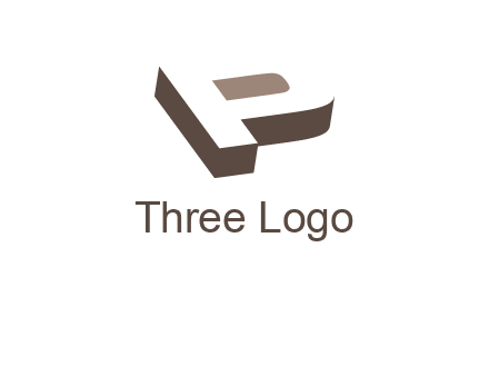 negative spacing 3D letter P 