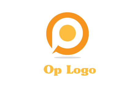 letter P inside O