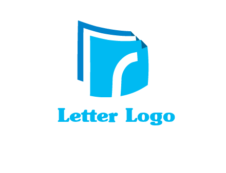 letter R on folded documents