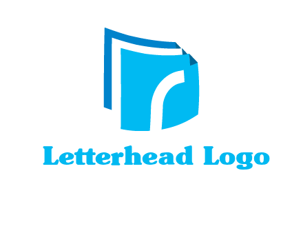 letter R on folded documents