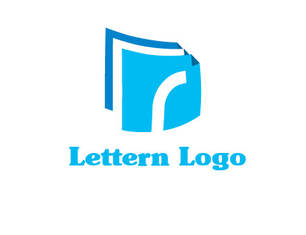 letter R on folded documents
