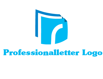 letter R on folded documents