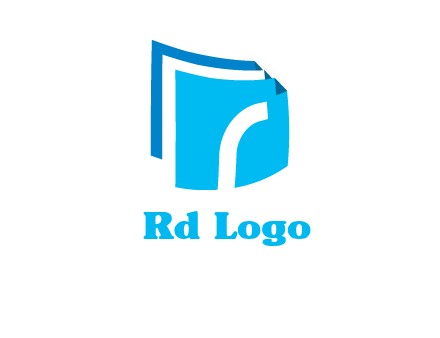 letter R on folded documents
