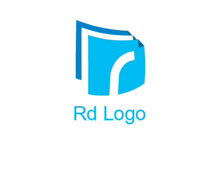 letter R on folded documents