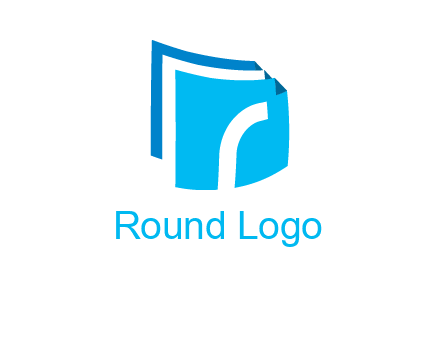 letter R on folded documents