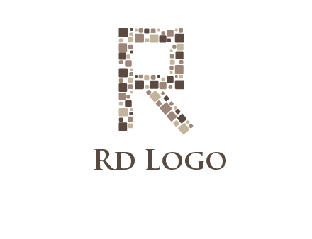 squares forming an R