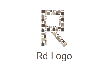 squares forming an R