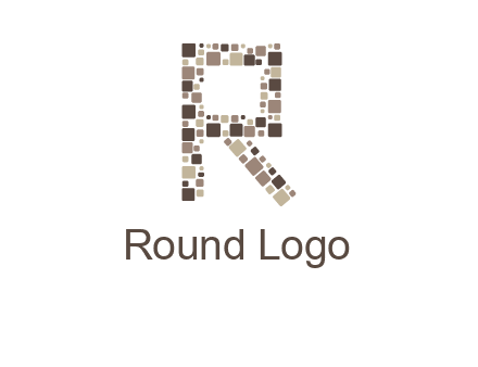 squares forming an R