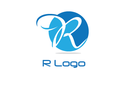 cursive letter R logo