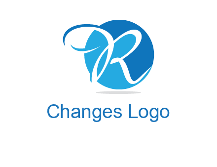 cursive letter R logo
