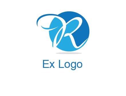 cursive letter R logo