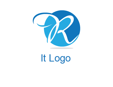 cursive letter R logo