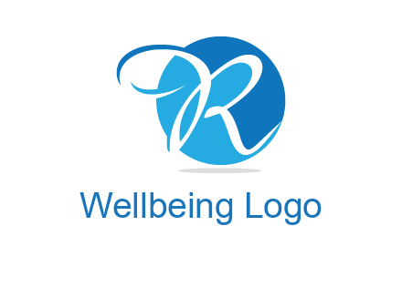 cursive letter R logo