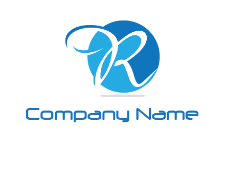 cursive letter R logo