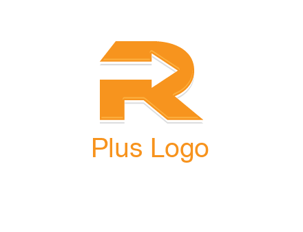 letter R with an arrow inside