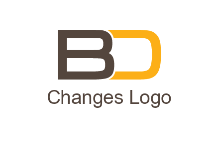 letter B joined with D