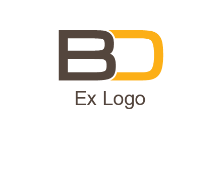 letter B joined with D