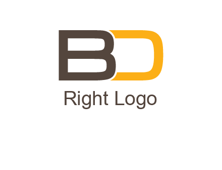 letter B joined with D
