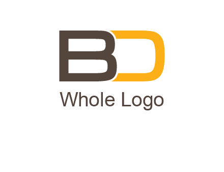 letter B joined with D