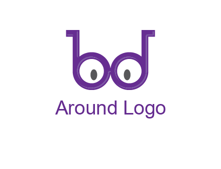 letters b and d forming glasses