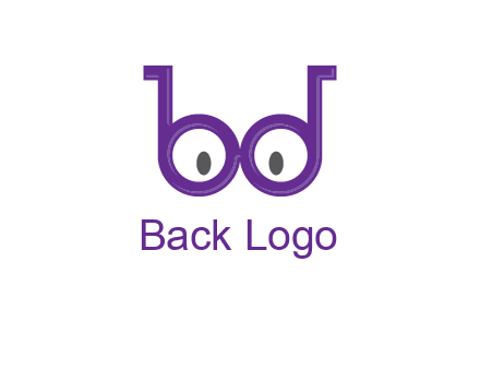 letters b and d forming glasses