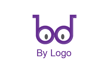 letters b and d forming glasses