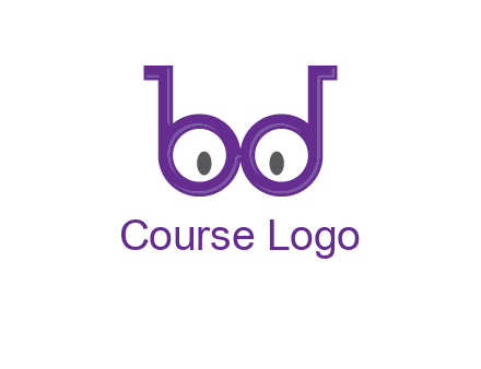 letters b and d forming glasses
