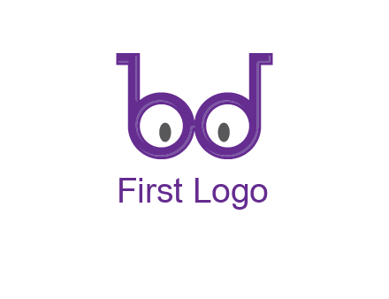 letters b and d forming glasses