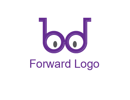 letters b and d forming glasses