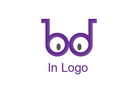 letters b and d forming glasses