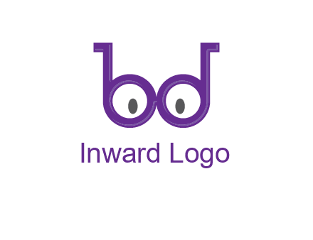 letters b and d forming glasses