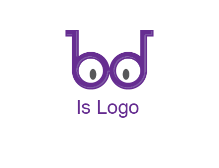 letters b and d forming glasses