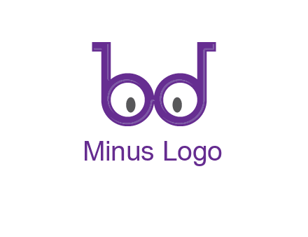 letters b and d forming glasses