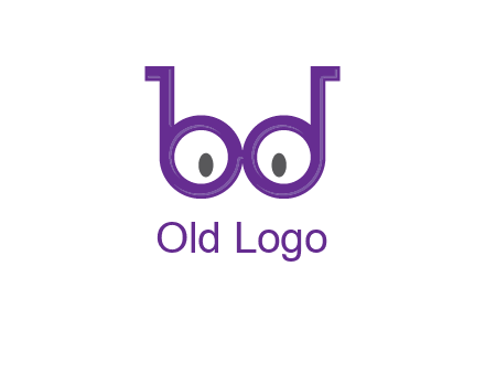 letters b and d forming glasses
