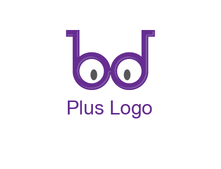 letters b and d forming glasses