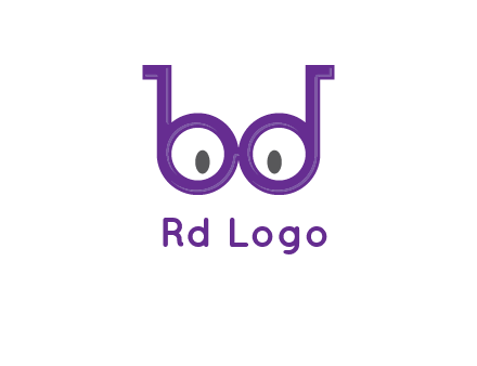 letters b and d forming glasses