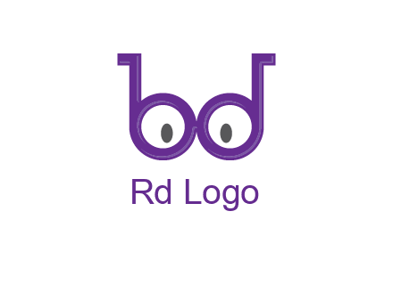letters b and d forming glasses