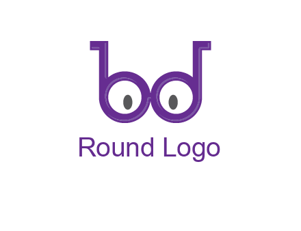 letters b and d forming glasses