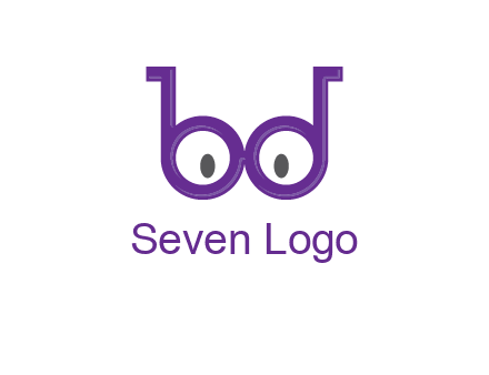 letters b and d forming glasses