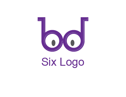 letters b and d forming glasses