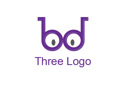 letters b and d forming glasses