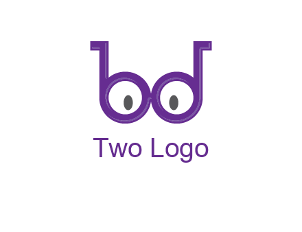 letters b and d forming glasses