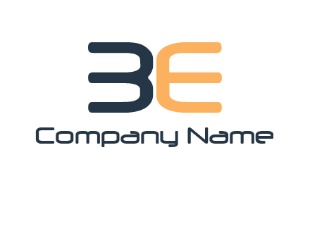 letters B and E logo