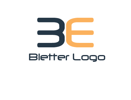 letters B and E logo