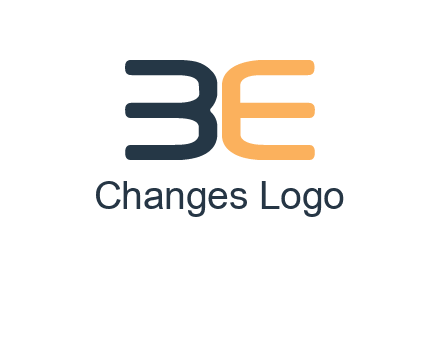 letters B and E logo