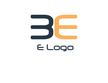 letters B and E logo