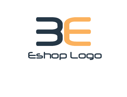 letters B and E logo
