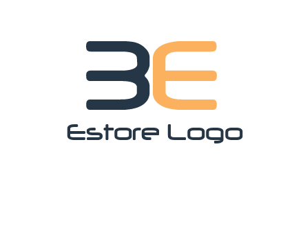 letters B and E logo