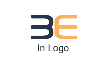 letters B and E logo